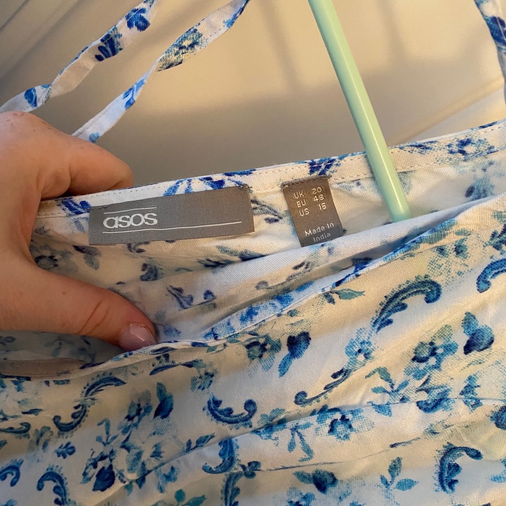 Asos Design Curve Beach Romper In Mixed Paisley - image 2